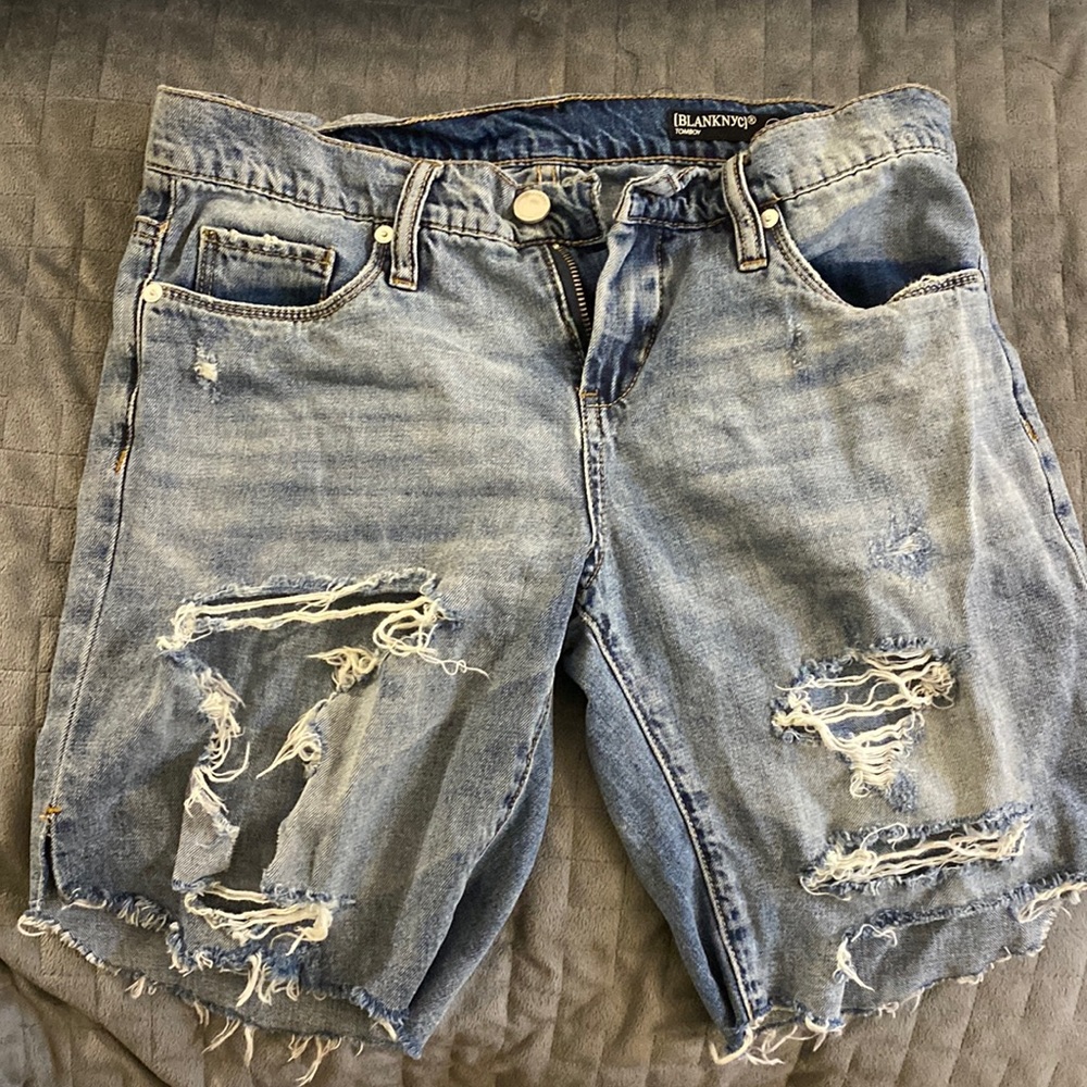 Blank NYC Ripped Jean Shorts